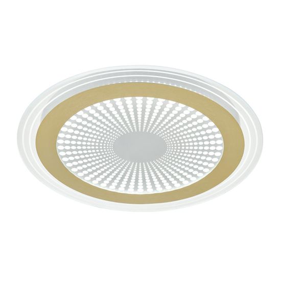 7738/80L MITRA LED SN 071 Светильник металл/акрил/белый/золотой/прозрачный LED 80Вт 3000-6000К D480 IP20 пульт ДУ PROMISE