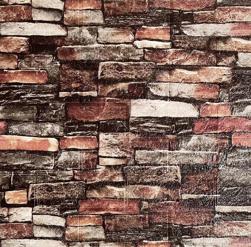 3D панель самоклеящаяся GR-ZWHS01 Кирпич красно-коричневый