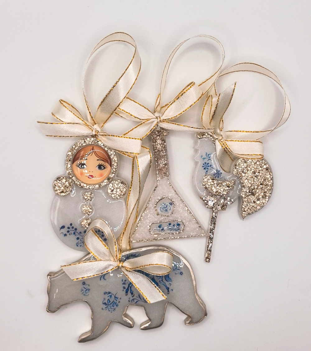 Ёлочные игрушки "Гжель"