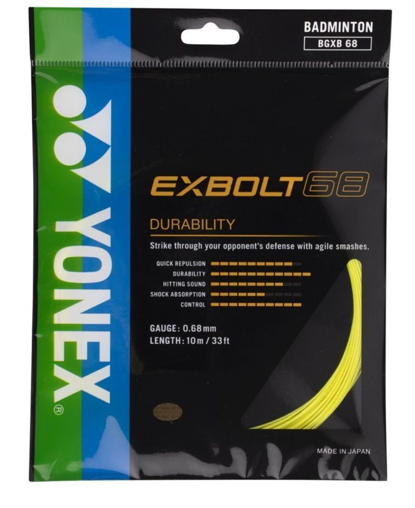 Струны для бадминтона Yonex Exbolt 68 (10 m) - yellow
