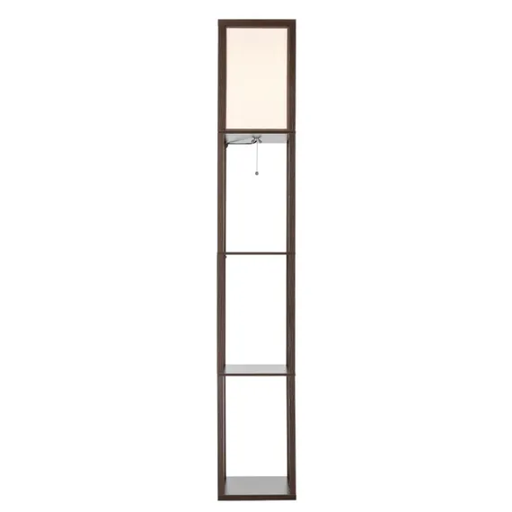 8090/1F COMFI LN25 361 кофейный/белый, дерево/текстиль Торшер Е27 1*60W 220V PRACTIC