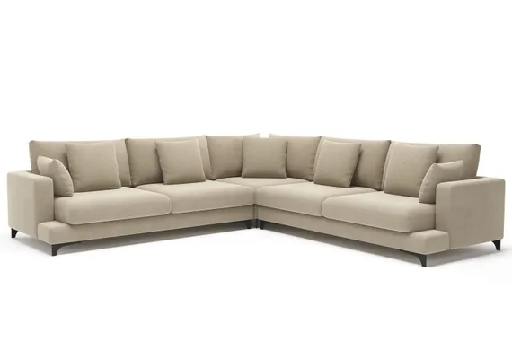 Oscar диван угловой рогожка бежевый