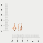 Детские серьги из розового золота 585 пробы с фианитами (арт. 1203997)