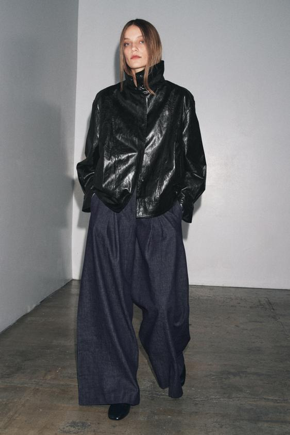 ZARA КУРТКА-БОМБЕР — ZW COLLECTION, ЧЕРНЫЙ