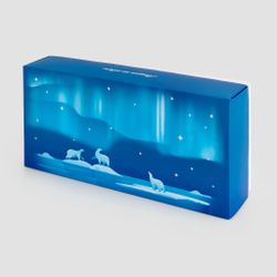 Набор из 3 елочных шаров Farforite «Мишки на севере» в подарочной коробке