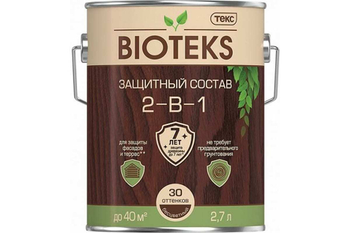 Антисептик Текс Bioteks лессирующий (2 в 1) палисандр (2,7л)