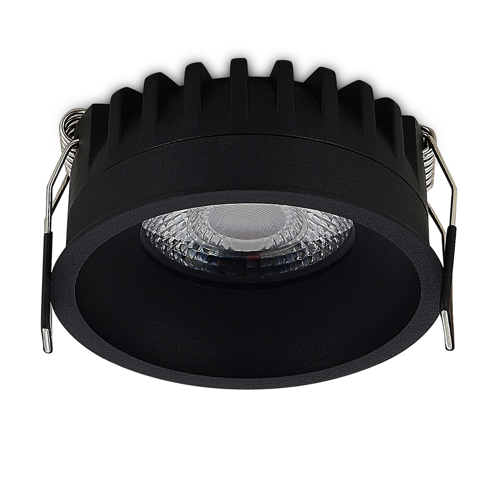 Светильник встраиваемый CRATER,  10W,  923Lm,  3000K,  D82хH40мм,  IP44,  черный