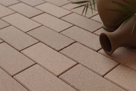 Тротуарная плитка Steingot Брусчатка, цвет Бежевый, Стандарт, 200х100х60 с мини-фаской, толщина 60 мм., прокрас верхний