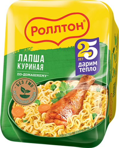 лапша яичная Роллтон ЛОТОК куриная 90гр (1х24)
