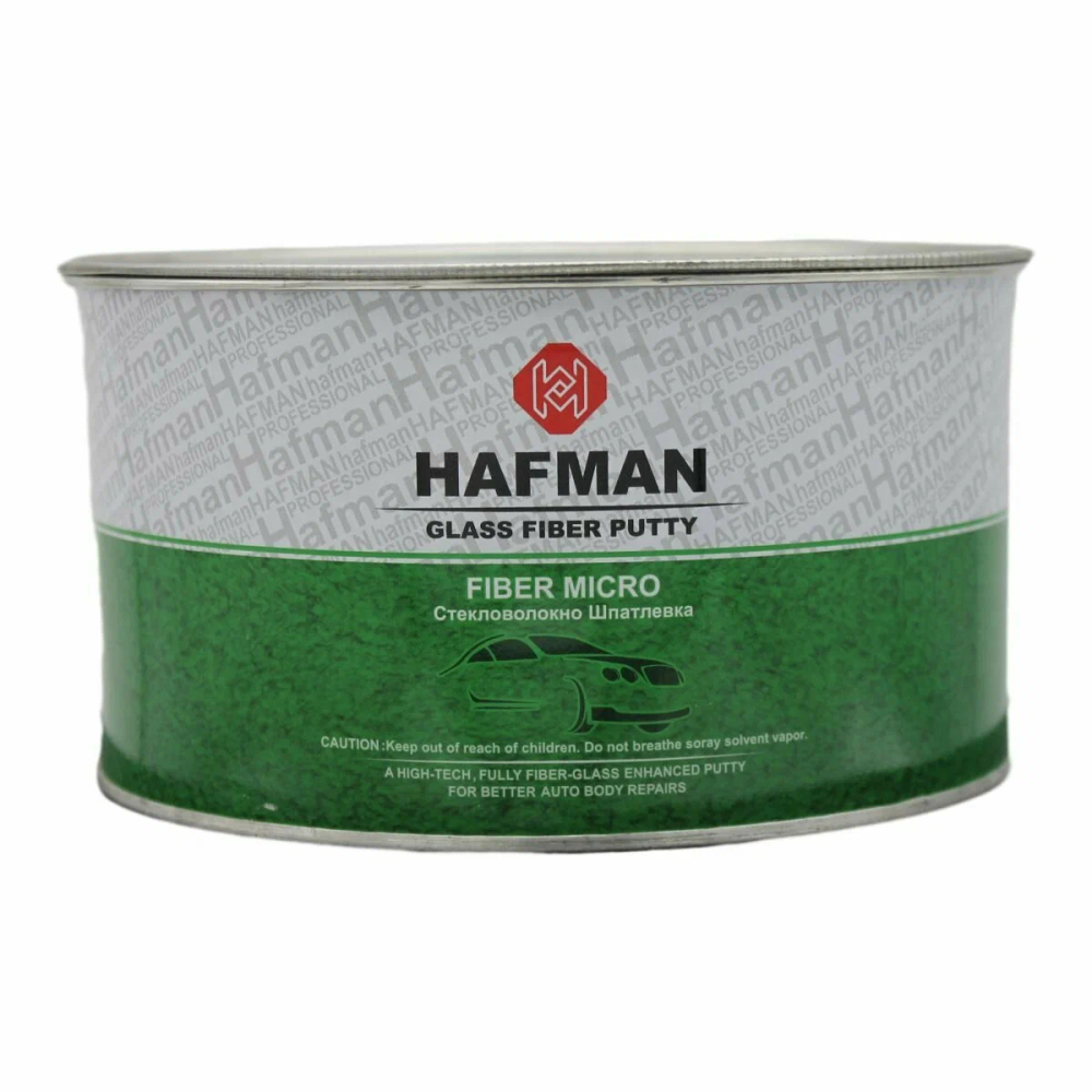 Шпатлевка HAFMAN FIBER MICRO с микростекловолокном 1.8кг + отвердитель