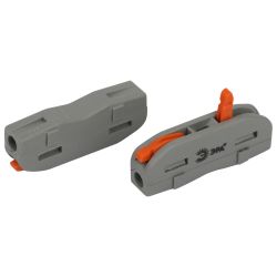 Клемма ЭРА NO-225-448 проходная 222-2411 с рычагами 1 полюс 0.08-2.5/4 мм2 упаковка 3 шт | Клеммы