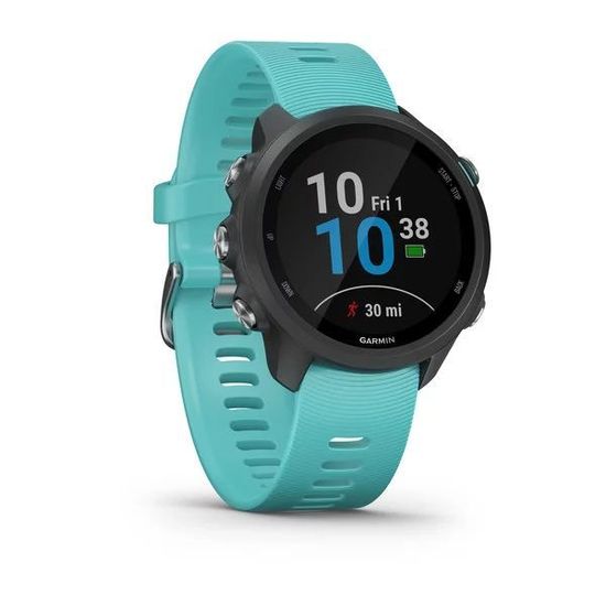 Часы для бега Garmin Forerunner 245 Music черный с бирюзовым ремешком (010-02120-32)