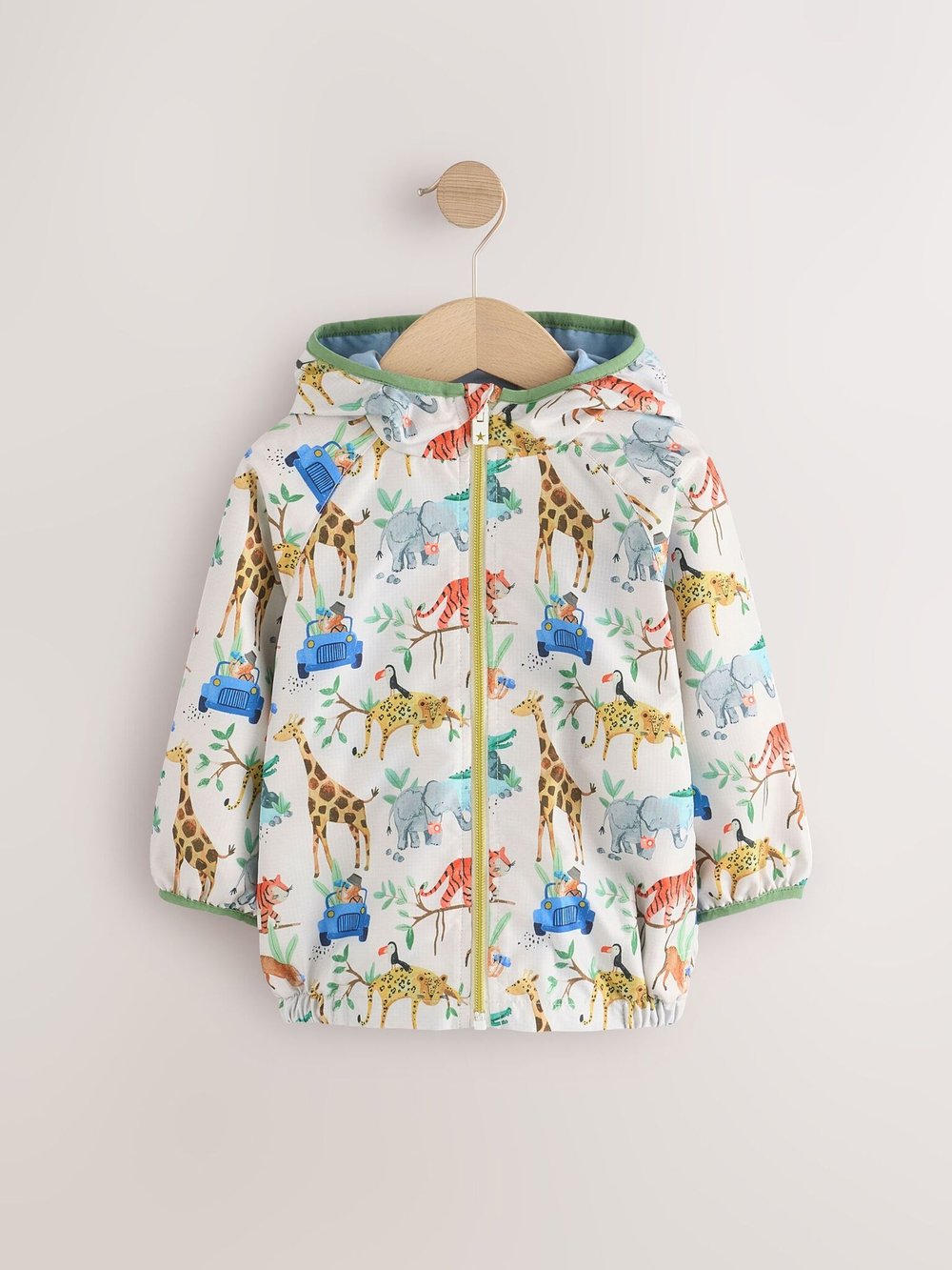 Куртка непромокаемая с капюшоном для мальчика Next Q61-754, Молочный