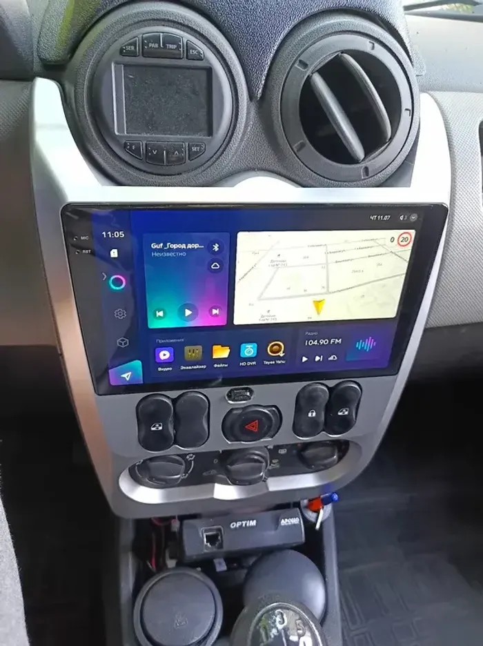 Магнитола для Renault Logan/Sandero 2009-2014 - Kuberg SF-9944 QLed+2K, Android 13, Быстрейшая, CarPlay, 4G SIM-слот