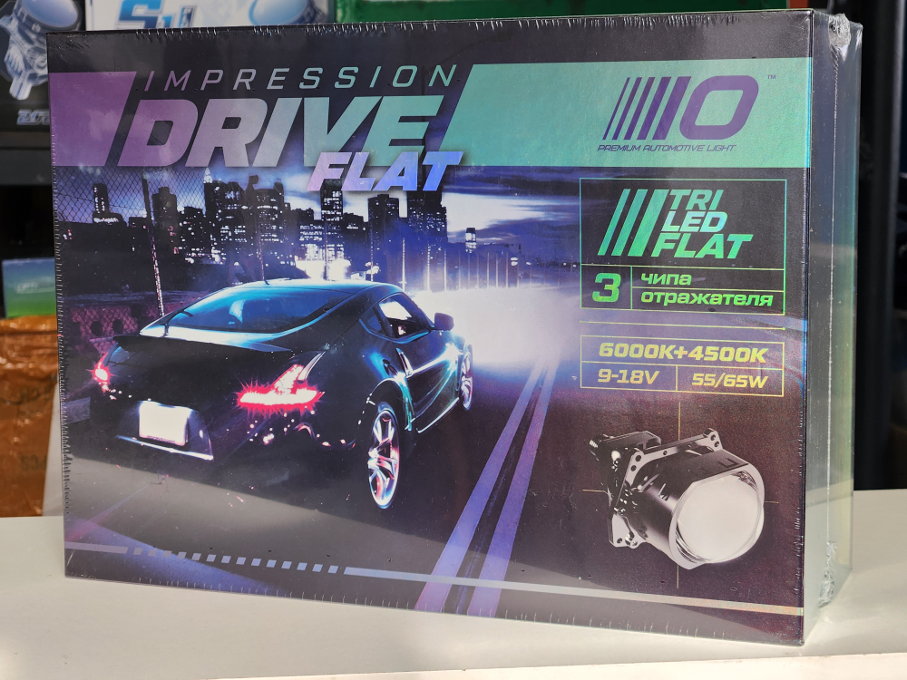 Optima TRI-LED Lens Impression Drive Flat 3.0" 6000К+4500К 3 чипа 3 отражателя