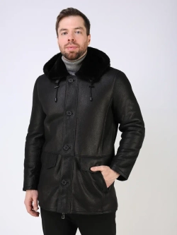 Дубленка зимняя натуральная с капюшоном