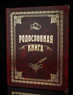 Семейный альбом родословная книга "Застолье", обложка балакрон (вишня)