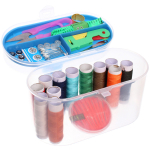 Швейный набор для рукоделия в органайзере «Favorite Hous «, цвет розовый, 48 предметов, 10*17см