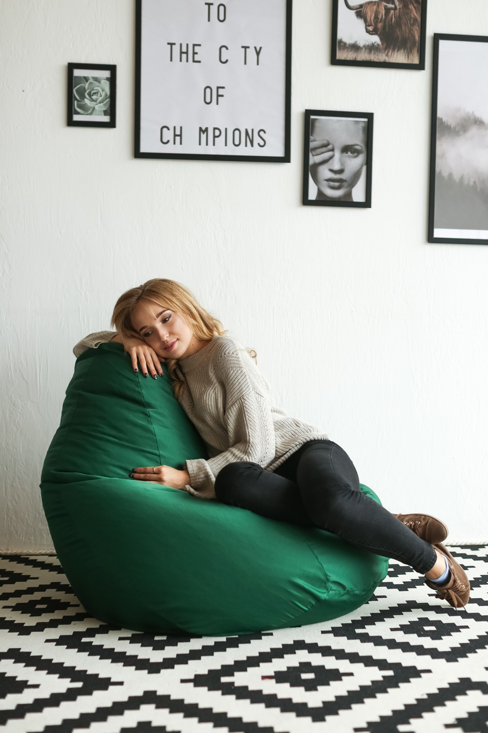 Кресло Мешок Груша Фьюжн Зеленое (2XL, Классический)