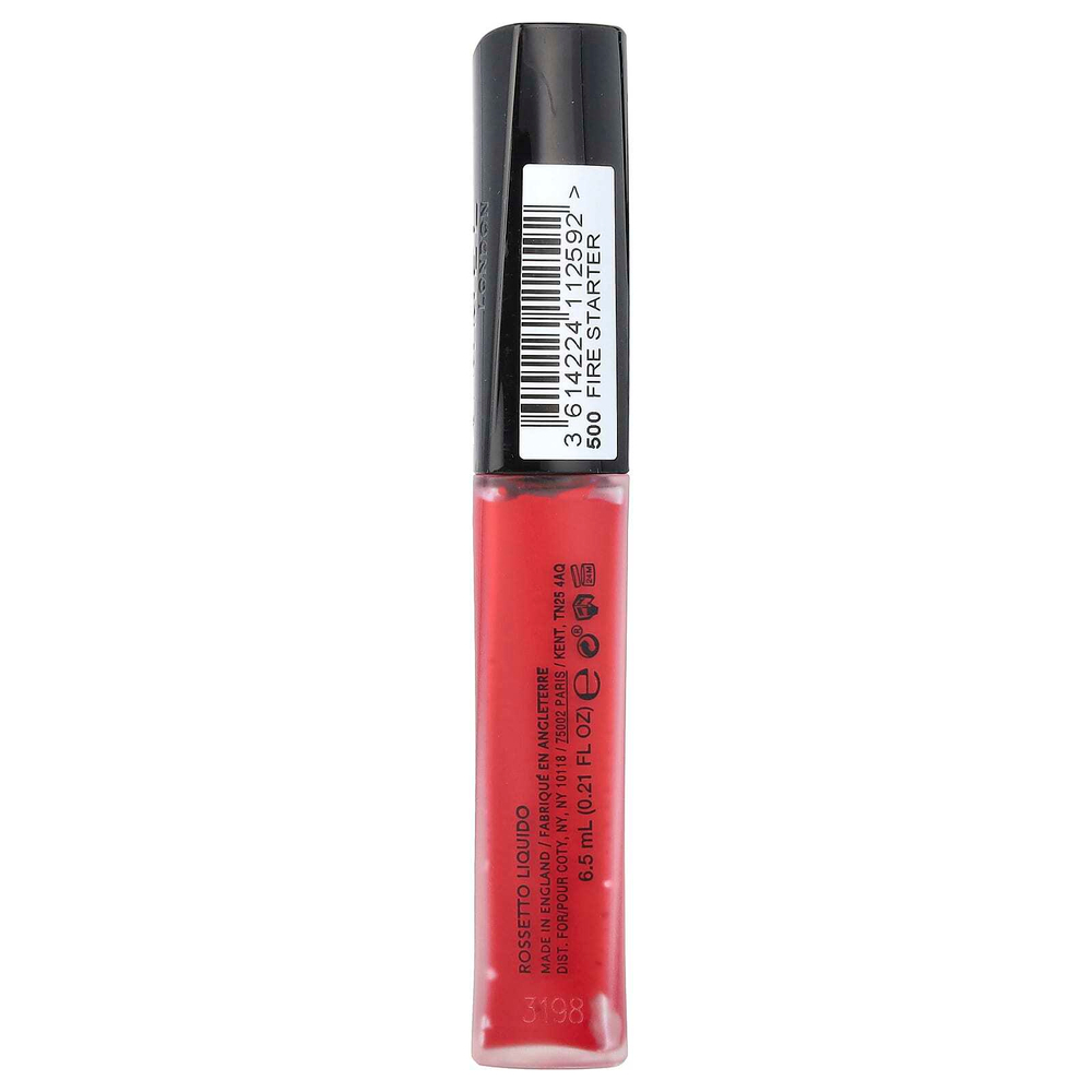 Rimmel London, Stay Matte, жидкая помада, 500 Fire Starter, 6,5 мл (0,21 жидк. унц.)