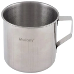 Кружка FONTE, объем 500 мл, из нержавеющей стали с загнутыми краями, размер 9*9 см