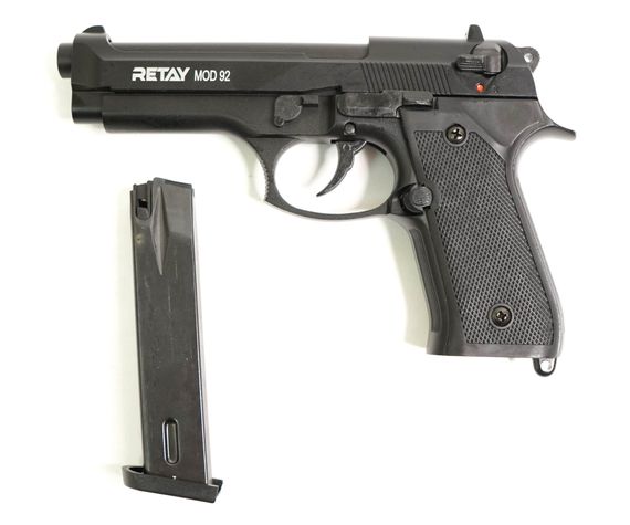 Охолощенный СХП пистолет Retay MOD92 (Beretta) 9mm P.A.K