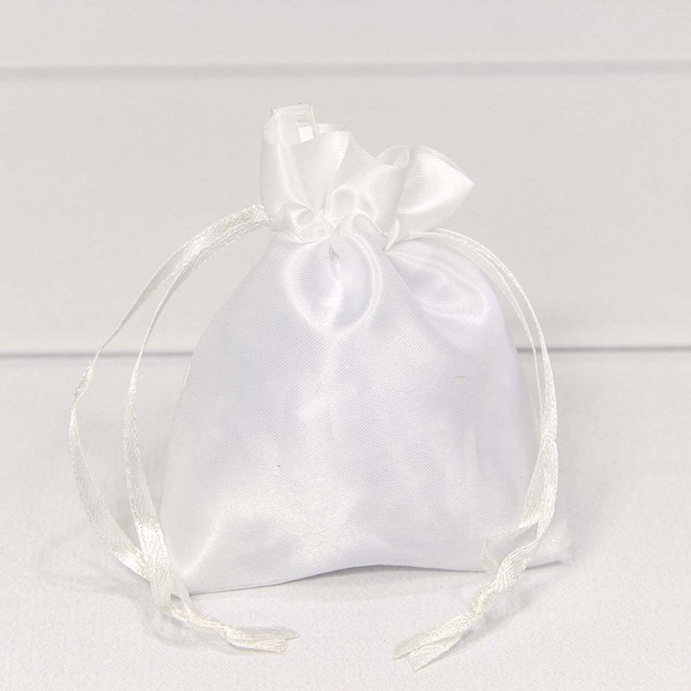 Мешочек 7х9см Атлас (Белый)