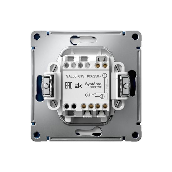 Переключатель 1-кл. ArtGallery 10AX быстрозажим. клем. механизм аквамарин SE GAL001161S