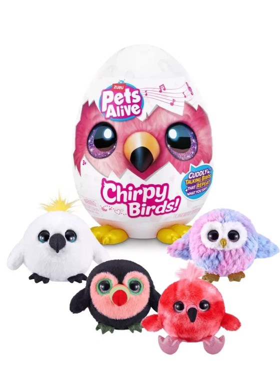 Мягкая игрушка сюрприз яйцо Зуру Pets Alive Птичка