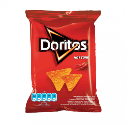 Чипсы кукурузные Doritos со вкусом острого перца (большая упаковка 100 г)