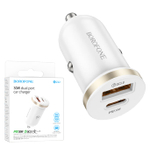 Автомобильный адаптер питания BOROFONE BZ22 PD 30W+QC 3.0 (черный)