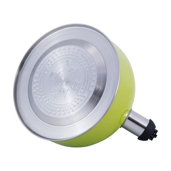 Чайник 2,5 л из нержавеющей стали со свистком Kamille KM-0679 и черной бакелитовой ручкой