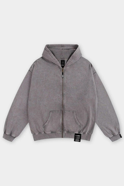 Зиппер SHMOT BLANK, GARMENT DYE, Cерый