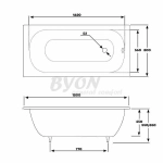 Ванна чугунная Byon B13 Maxi Ц0000139 180x80