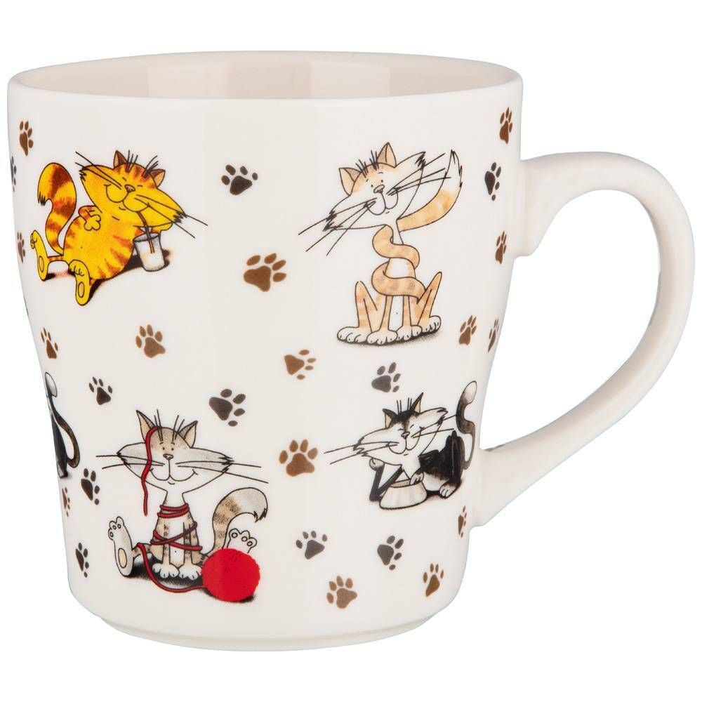 НАБОР КРУЖЕК НА МЕТАЛЛ.ПОДСТАВКЕ LEFARD "ВЕСЕЛЫЕ ДРУЗЬЯ" 4 ШТ. 350 МЛ (КОР=4НАБ.)