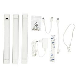 ULM-F44-3x3W-4500K-DIM SENSOR IP20 SILVER Светильники светодиодные для мебели. набор из 3-х шт. 300x35x6.5мм. 3x150Lm.ТМ Uniel