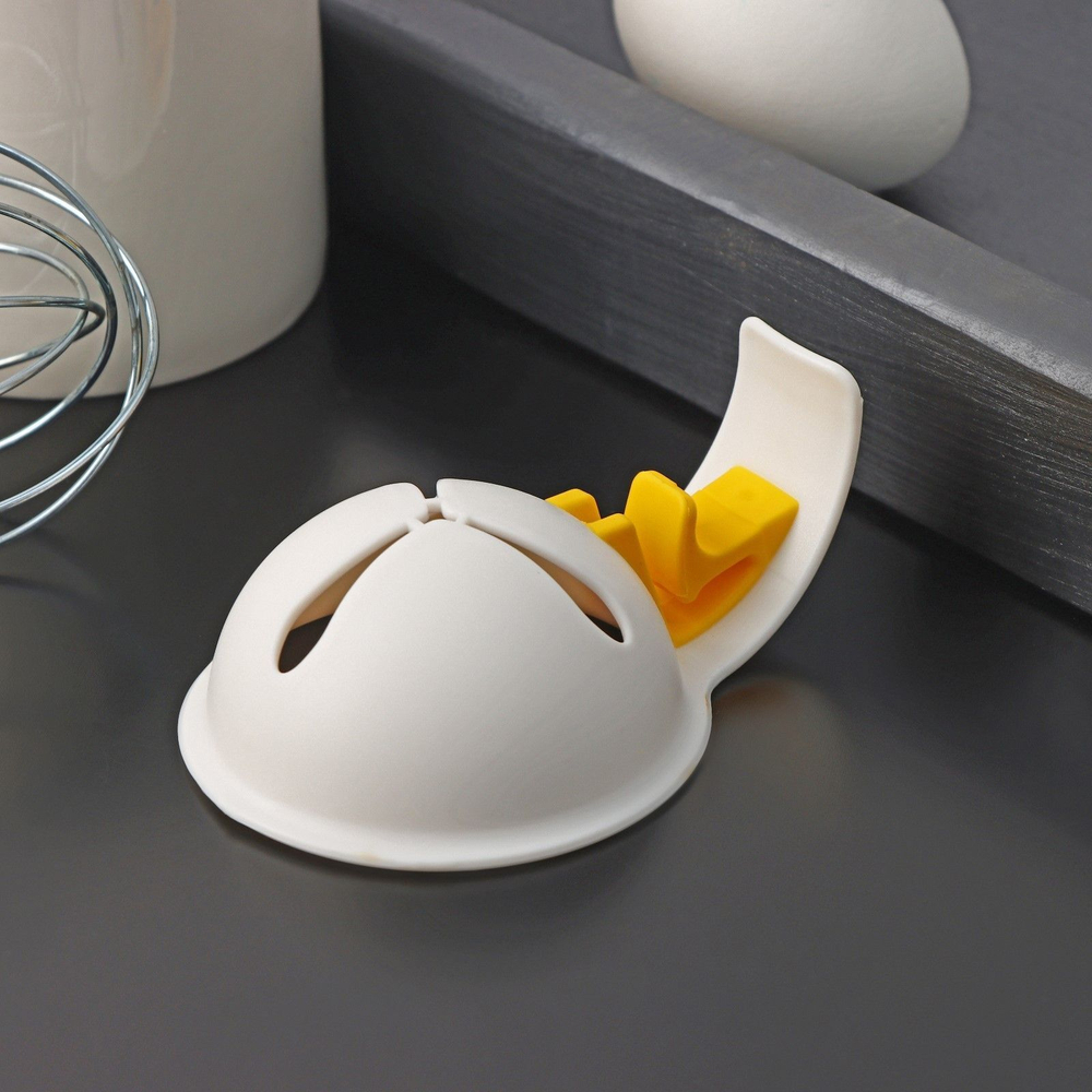 Разделитель для яиц с фиксатором Доляна, 11×7,5×3,5 см, цвет белый