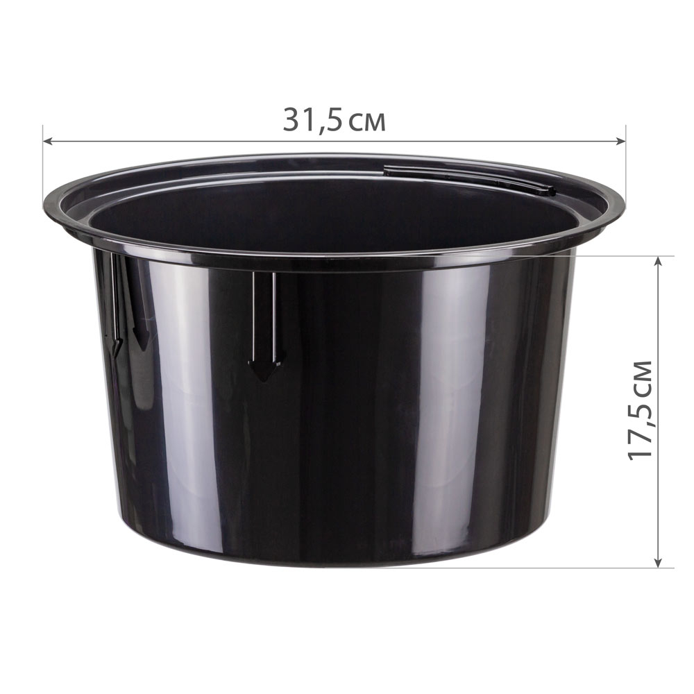 Кашпо Дюна 19,5л d340мм h385мм со вставкой, серый