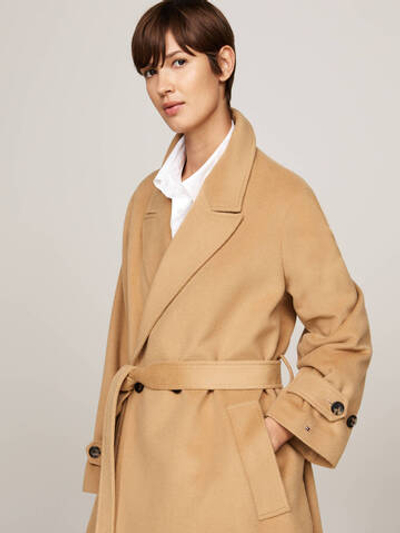 Хлопковое пальто Tommy Hilfiger - коричневый(WW0WW43602)