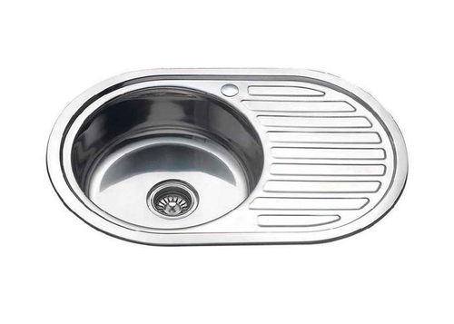 Мойка WW7750L-P0.6/160 SV овал чаша слева