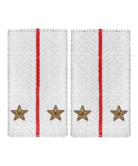 Фальшпогоны вышит. "Полиция МВД" нов\обр белые (Лейтенант)