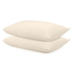 Набор из двух наволочек из сатина кремового цвета из коллекции essential, 50х70 см