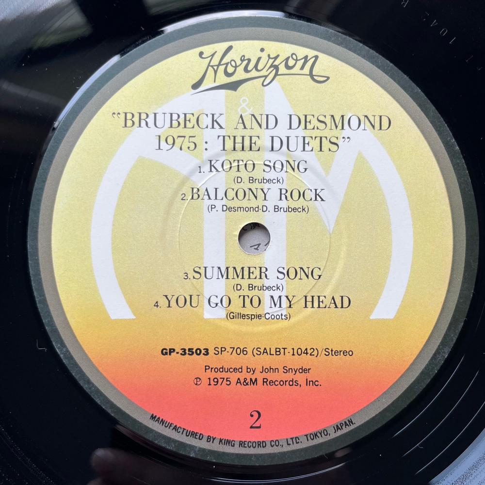Винтажная виниловая пластинка LP Dave Brubeck and Paul Desmond, 1975 The Duets (Япония 1976) (Без Оби)