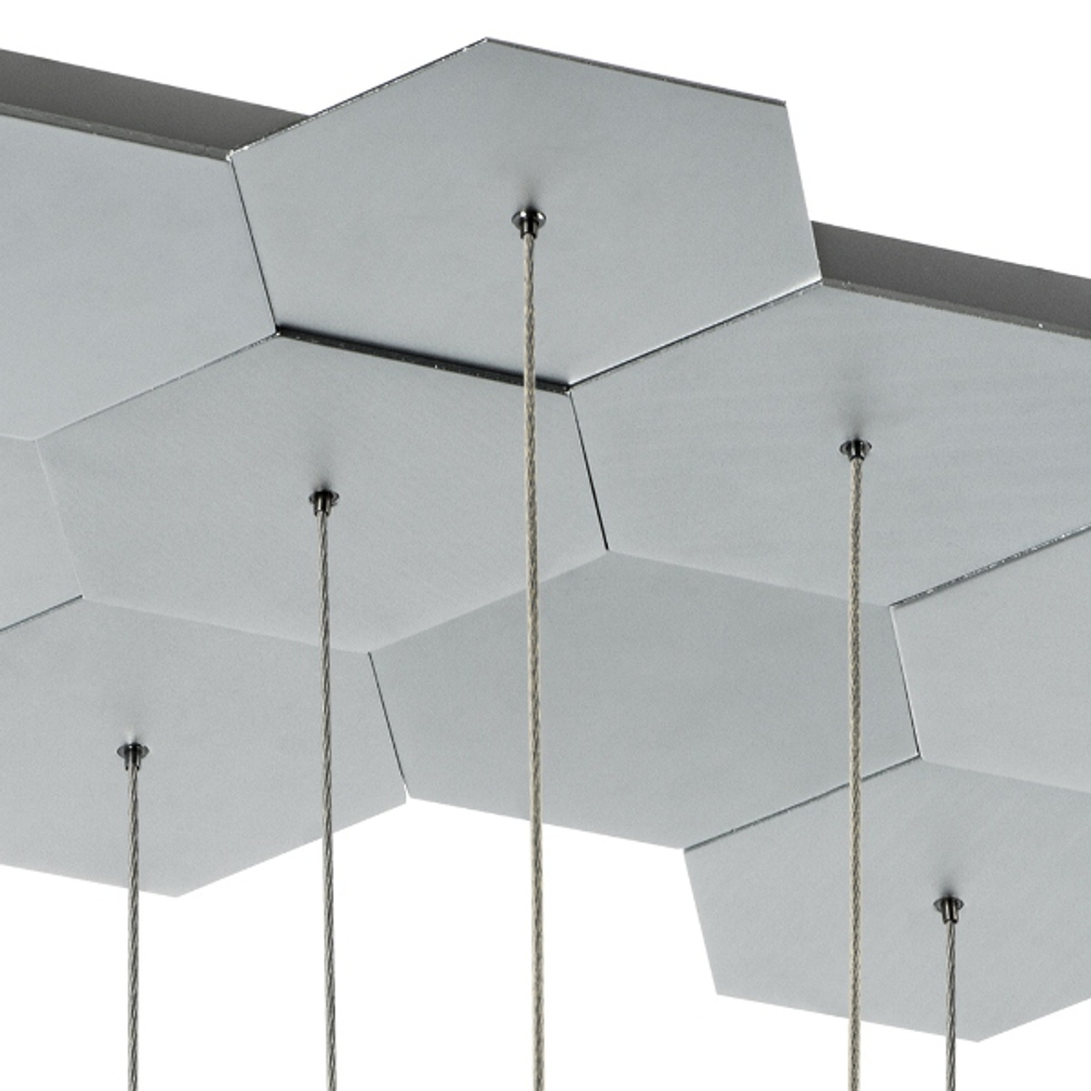 750262 Люстра подвесная FAVO LED-80W 3840LM Серебро 3000K