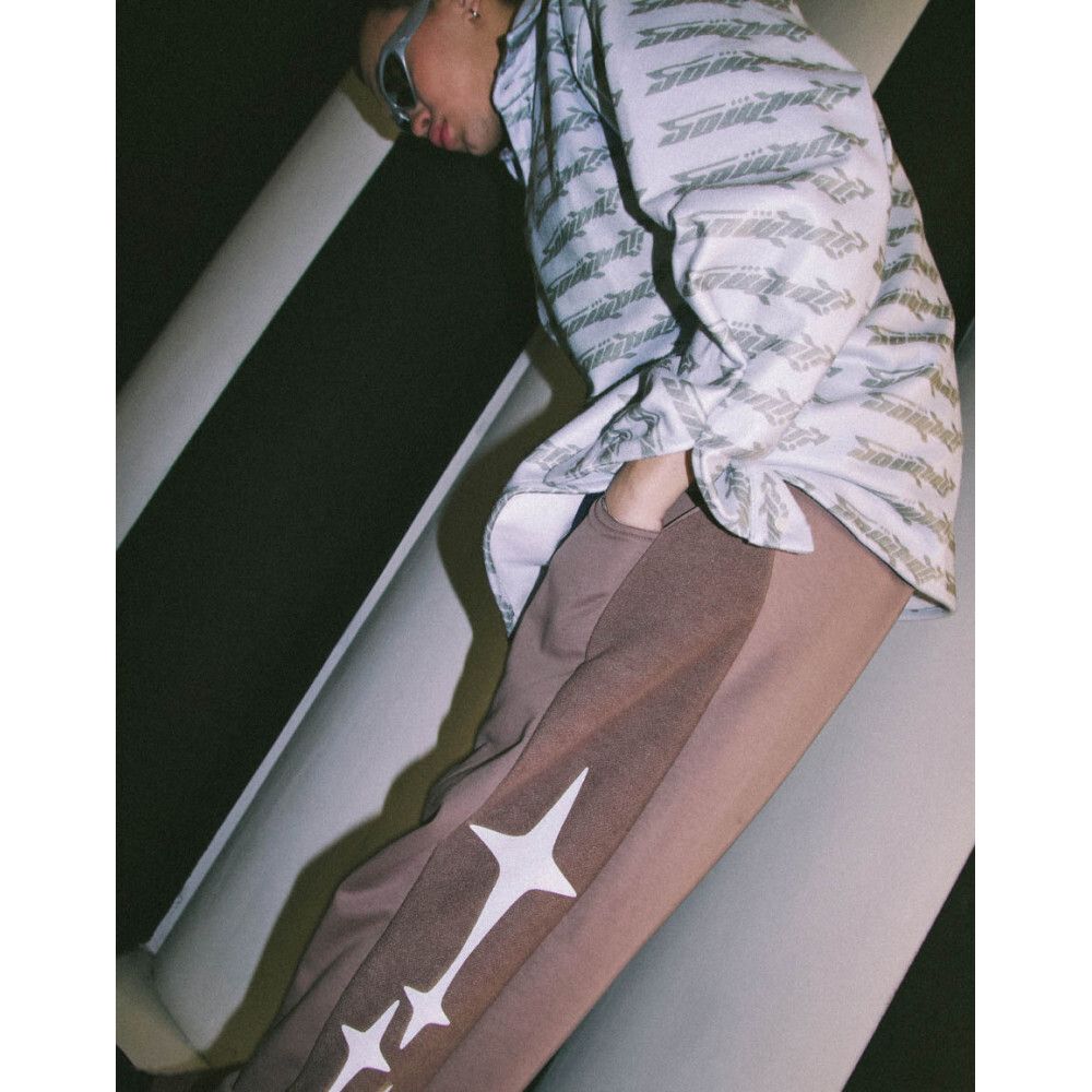 Брюки SoWhat? Space Широкие Пыльный Шоколад