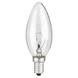Лампочка ЭРА B36 60Вт Е14 / E14 230В накаливания свечка прозрачная