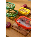 Контейнер для запекания и хранения прямоугольный с крышкой, 370 мл, желтый