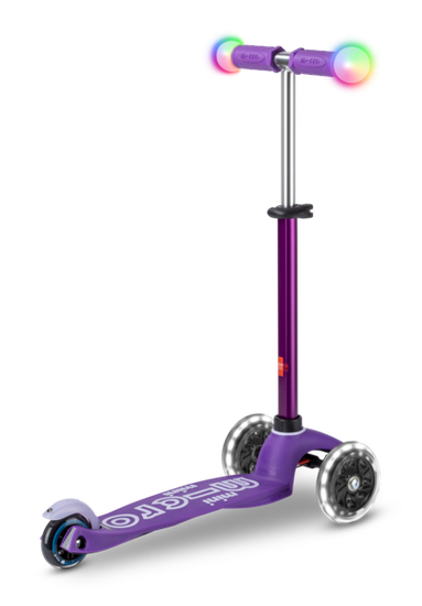 Самокат Mini Micro Deluxe Magic LED сиреневый