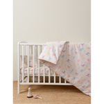 Простыня на резинке из сатина с принтом animalia world из коллекции tiny world, 90х200х28 см