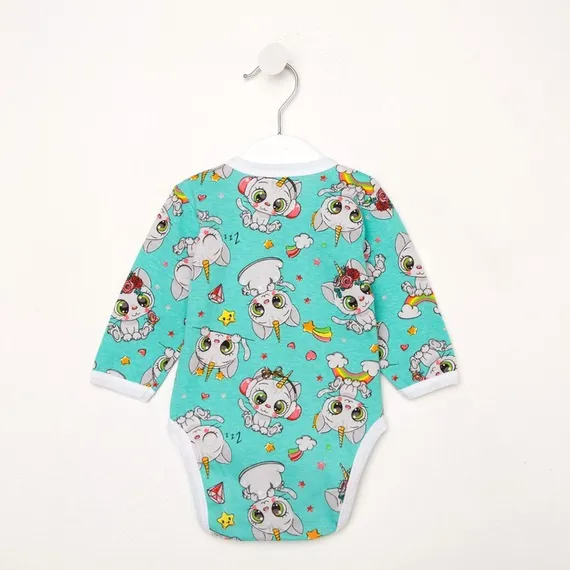 Боди детское, цвет мята, рост 62 см